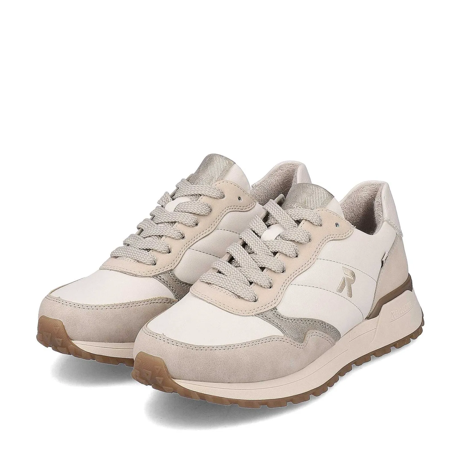 Sale Women'S Sneaker Low Cream-Beige Snow Ladies Sneakers