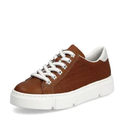 Sale Women'S Sneaker Low Wood Brown Ladies Sneakers