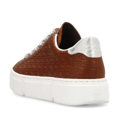 Sale Women'S Sneaker Low Wood Brown Ladies Sneakers