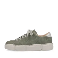 Best Women'S Sneaker Low Olive Green-Sand Beige Ladies Sneakers