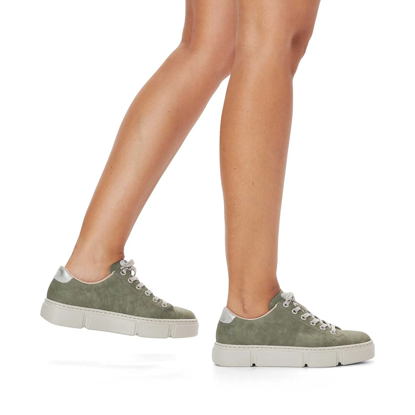 Best Women'S Sneaker Low Olive Green-Sand Beige Ladies Sneakers