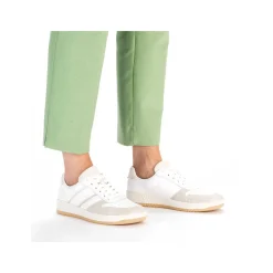 Online Women'S Sneaker Low Swan White Ladies Sneakers