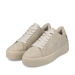 Clearance Women'S Sneaker Low Cream Beige Ladies Sneakers