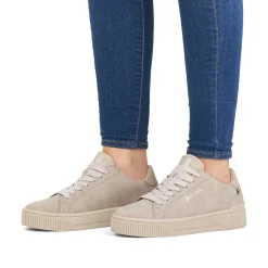 Clearance Women'S Sneaker Low Cream Beige Ladies Sneakers