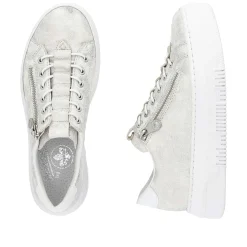Clearance Women'S Sneaker Low Gray White Ladies Sneakers