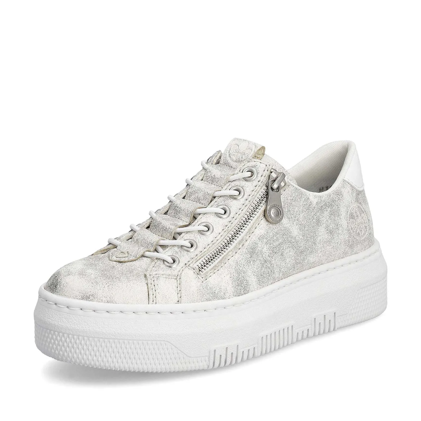 Clearance Women'S Sneaker Low Gray White Ladies Sneakers