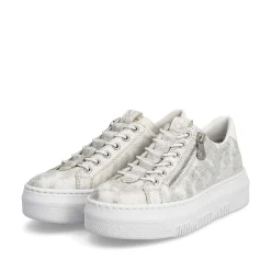 Clearance Women'S Sneaker Low Gray White Ladies Sneakers