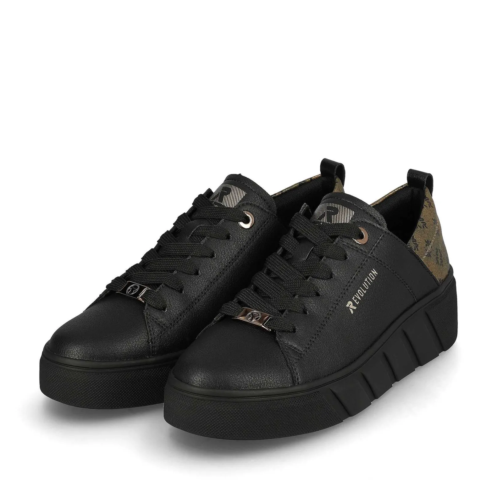 New Women'S Sneaker Low Urban Black Ladies Sneakers
