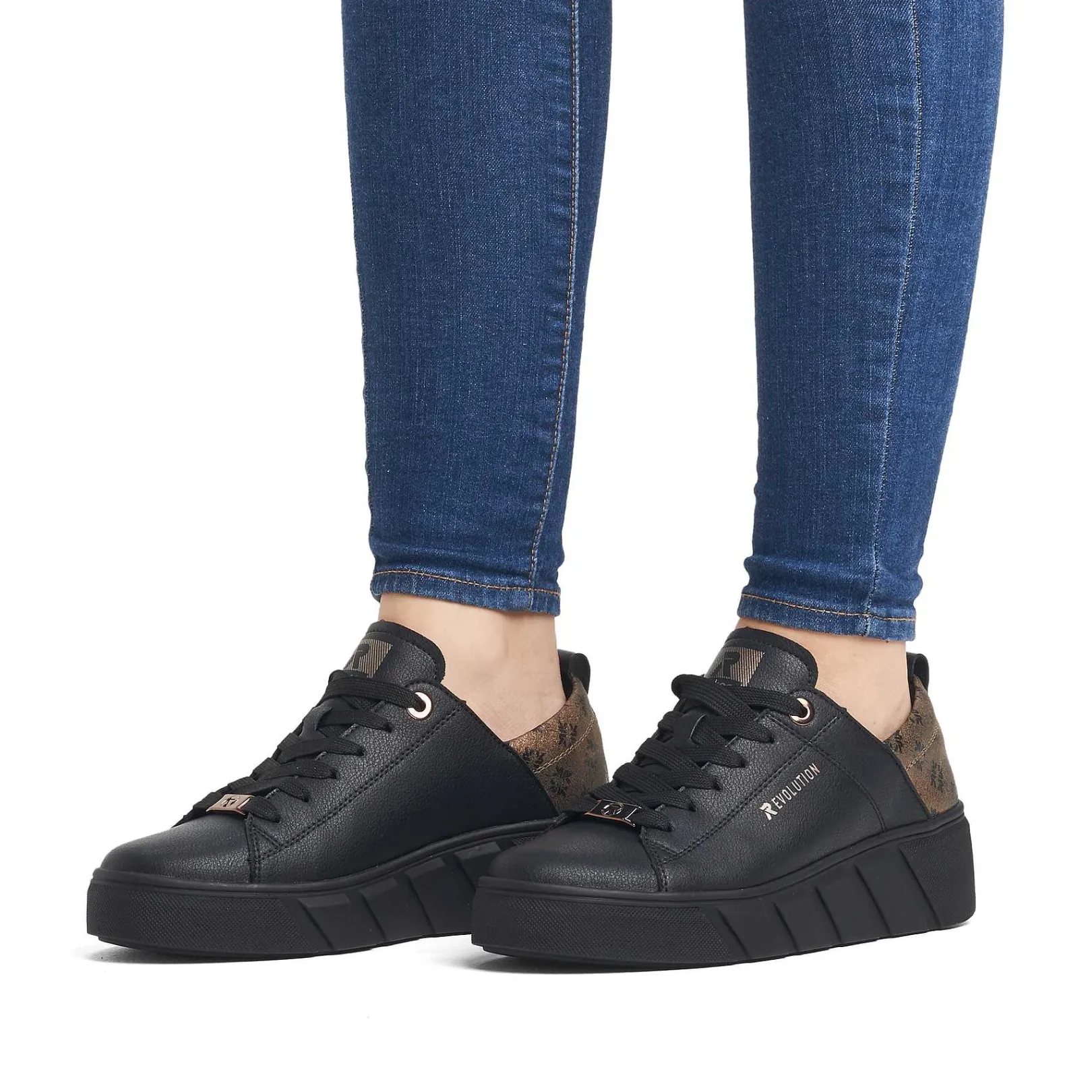 New Women'S Sneaker Low Urban Black Ladies Sneakers