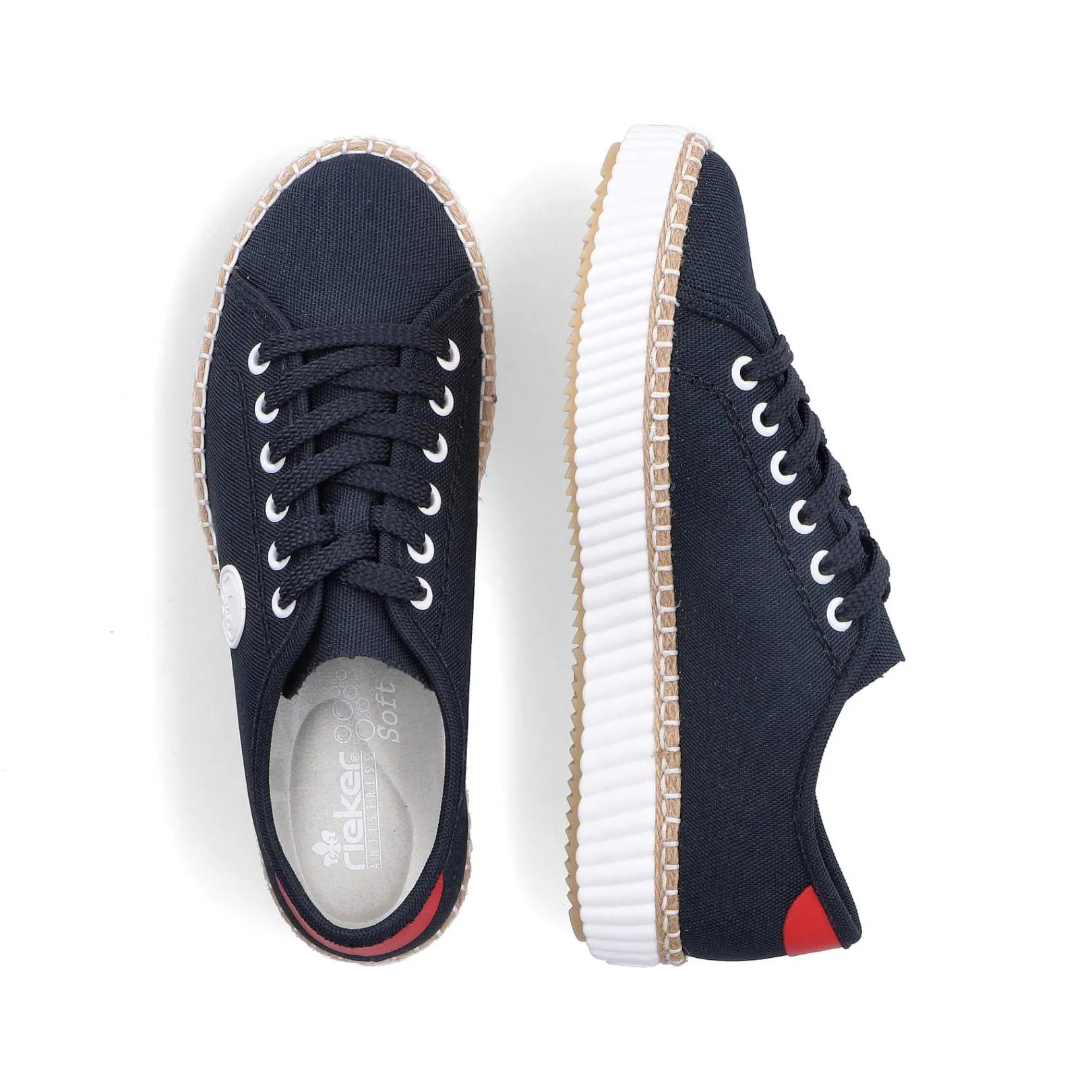 Women'S Sneaker Low Steel Blue Ladies Vegan