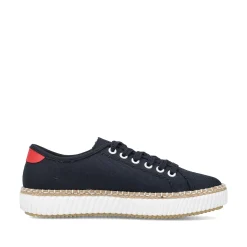 Women'S Sneaker Low Steel Blue Ladies Vegan