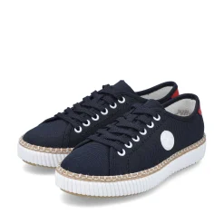 Women'S Sneaker Low Steel Blue Ladies Vegan