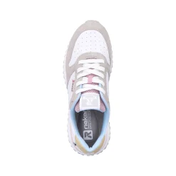 Sale Women'S Sneaker Low Swan-White Stone-Grey Ladies Sneakers