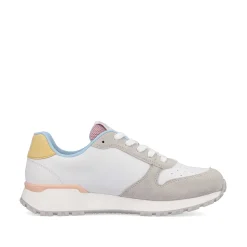 Sale Women'S Sneaker Low Swan-White Stone-Grey Ladies Sneakers