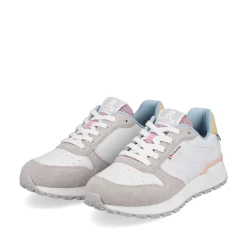 Sale Women'S Sneaker Low Swan-White Stone-Grey Ladies Sneakers