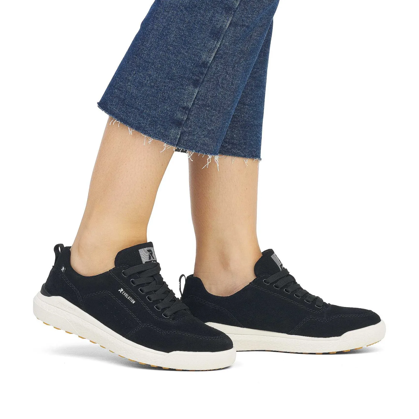 Clearance Women'S Sneaker Low Deep Black Ladies Sporty Styles