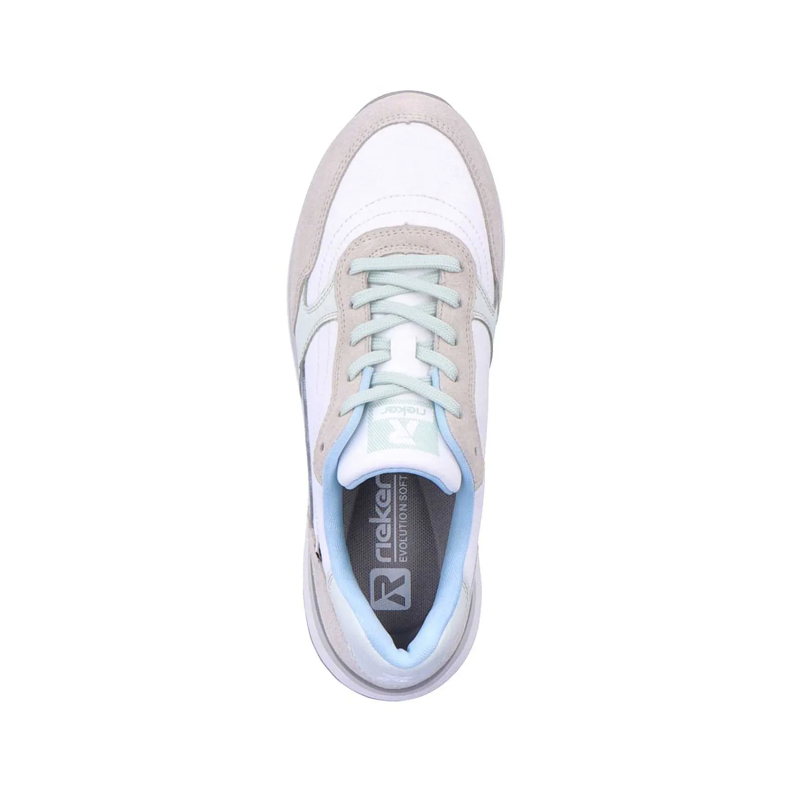 Women'S Sneaker Low Swan-White Clay-Beige Ice-Blue Ladies Sneakers