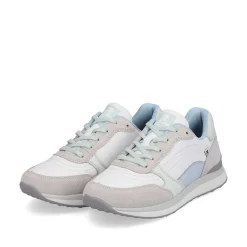 Women'S Sneaker Low Swan-White Clay-Beige Ice-Blue Ladies Sneakers