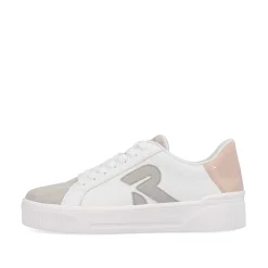 Discount Women'S Sneaker Low Vanilla-White Stone-Grey Ladies Sneakers