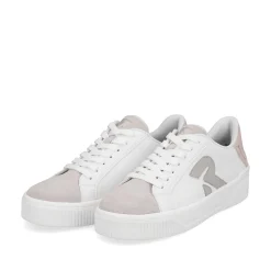 Discount Women'S Sneaker Low Vanilla-White Stone-Grey Ladies Sneakers