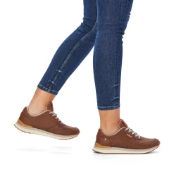 Online Women'S Sneaker Low Wood Brown Ladies Sneakers