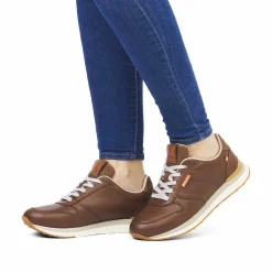 Online Women'S Sneaker Low Wood Brown Ladies Sneakers