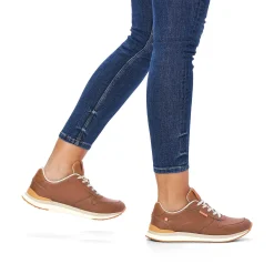 Online Women'S Sneaker Low Wood Brown Ladies Sneakers