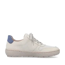 Women'S Sneaker Low Cream Beige-Royal Blue Ladies Sneakers