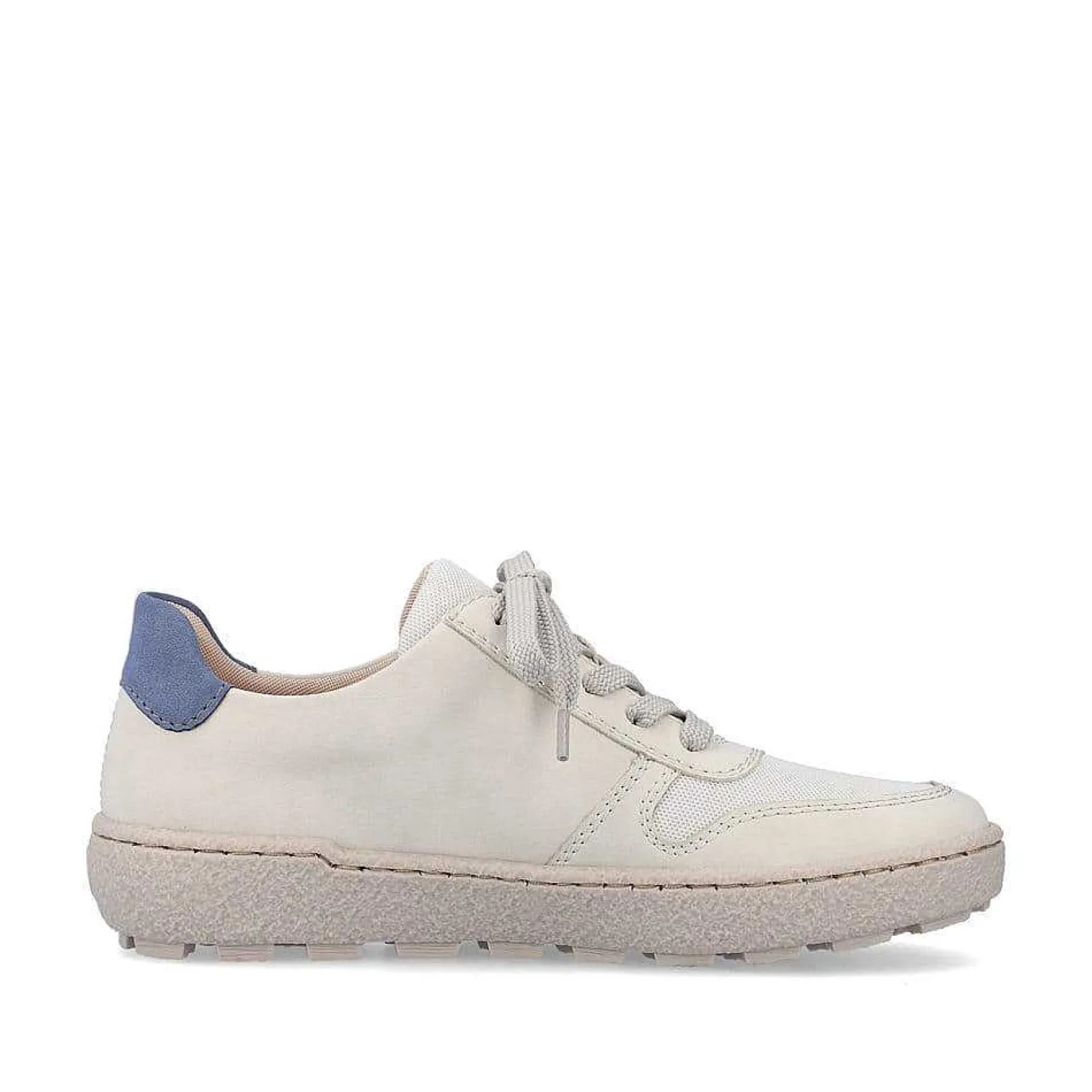 Women'S Sneaker Low Cream Beige-Royal Blue Ladies Sneakers