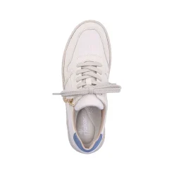 Women'S Sneaker Low Cream Beige-Royal Blue Ladies Sneakers