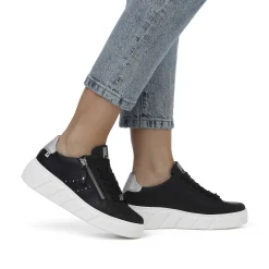 Outlet Women'S Sneaker Low Diamond Black Ladies Sneakers