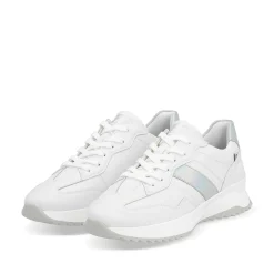 Online Women'S Sneaker Low Pearl-White Silver-Metallic Ladies Sneakers