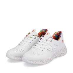 Hot Women'S Sneaker Low Swan-White Rainbow Ladies Sneakers