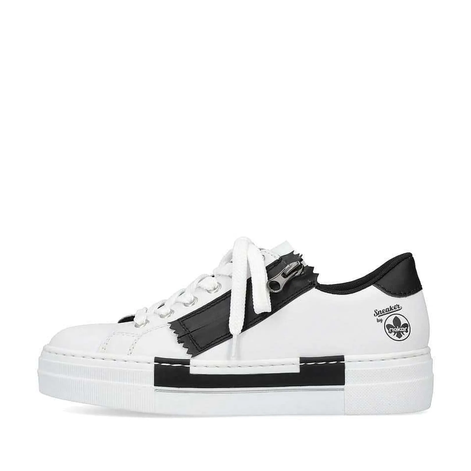 New Women'S Sneaker Low Lily White-Night Black Ladies Sneakers