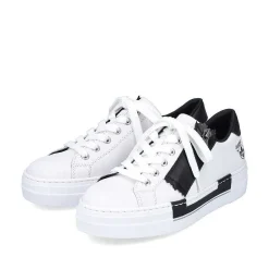 New Women'S Sneaker Low Lily White-Night Black Ladies Sneakers