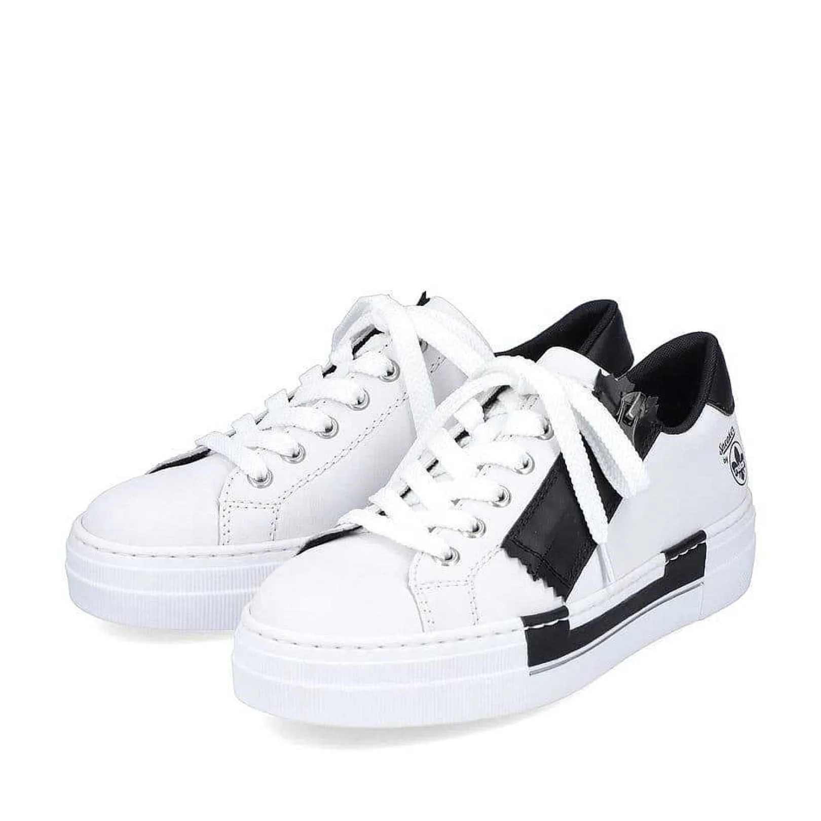 New Women'S Sneaker Low Lily White-Night Black Ladies Sneakers