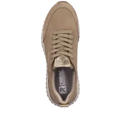 New Women'S Sneaker Low Mocha Cream-Beige Ladies Sneakers