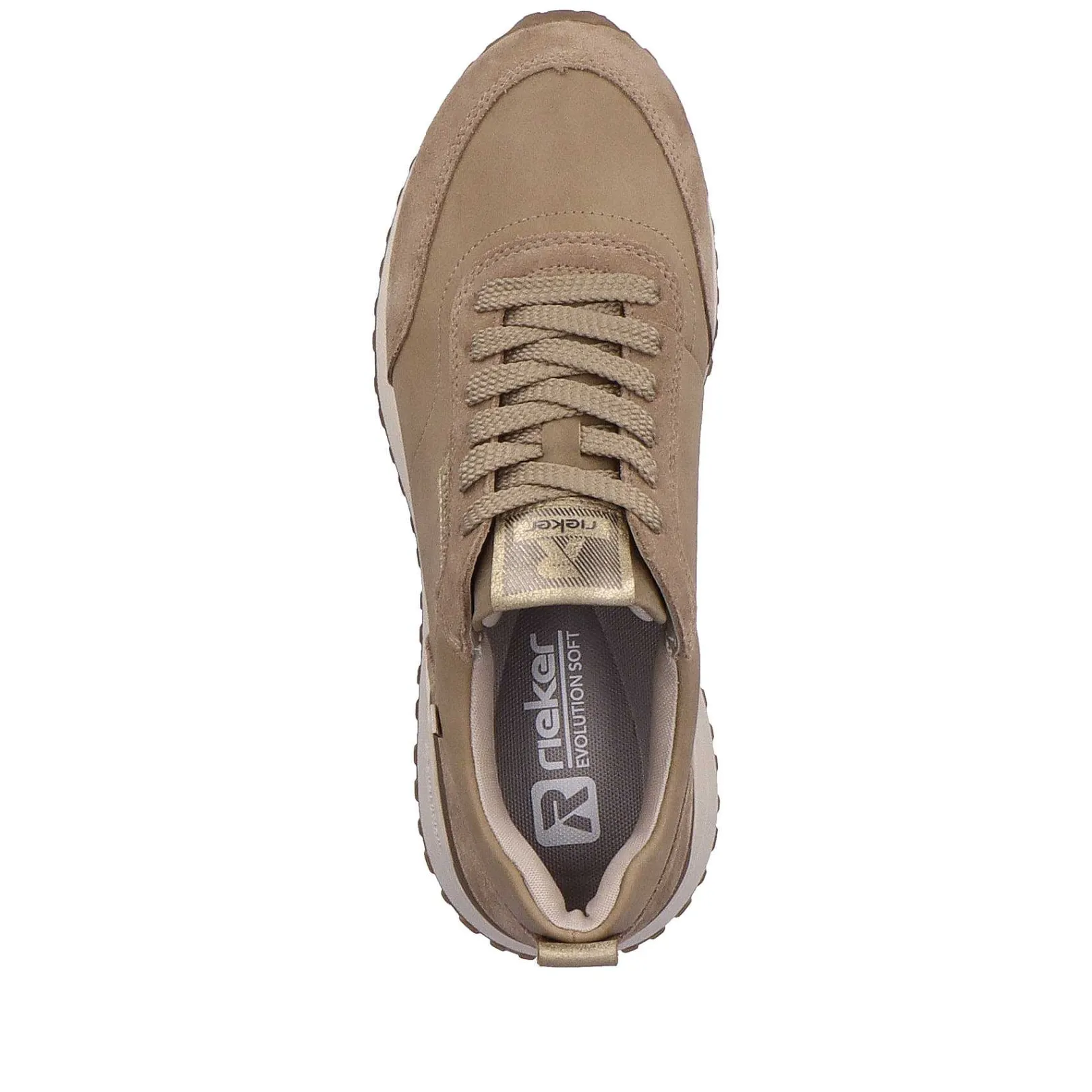 New Women'S Sneaker Low Mocha Cream-Beige Ladies Sneakers