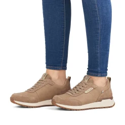 New Women'S Sneaker Low Mocha Cream-Beige Ladies Sneakers