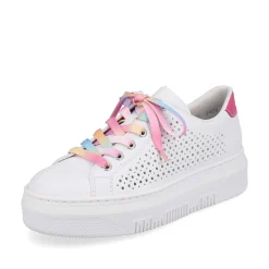 Online Women'S Sneaker Low Cream White-Flamigor Pink Ladies Colorful Styles
