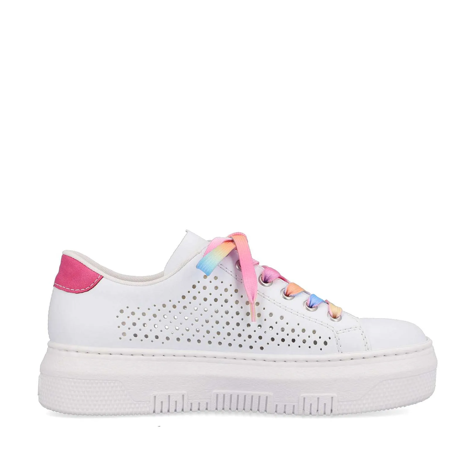 Online Women'S Sneaker Low Cream White-Flamigor Pink Ladies Colorful Styles
