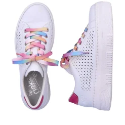 Online Women'S Sneaker Low Cream White-Flamigor Pink Ladies Colorful Styles
