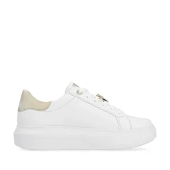New Women'S Sneaker Low Swan-White Gold Ladies Sneakers