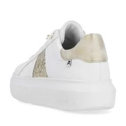 New Women'S Sneaker Low Swan-White Gold Ladies Sneakers