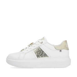 New Women'S Sneaker Low Swan-White Gold Ladies Sneakers