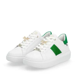 Sale Women'S Sneaker Low Crystal White Metallic Green Ladies Colorful Styles