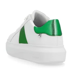 Sale Women'S Sneaker Low Crystal White Metallic Green Ladies Colorful Styles