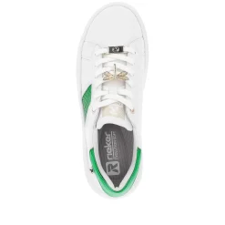 Sale Women'S Sneaker Low Crystal White Metallic Green Ladies Colorful Styles