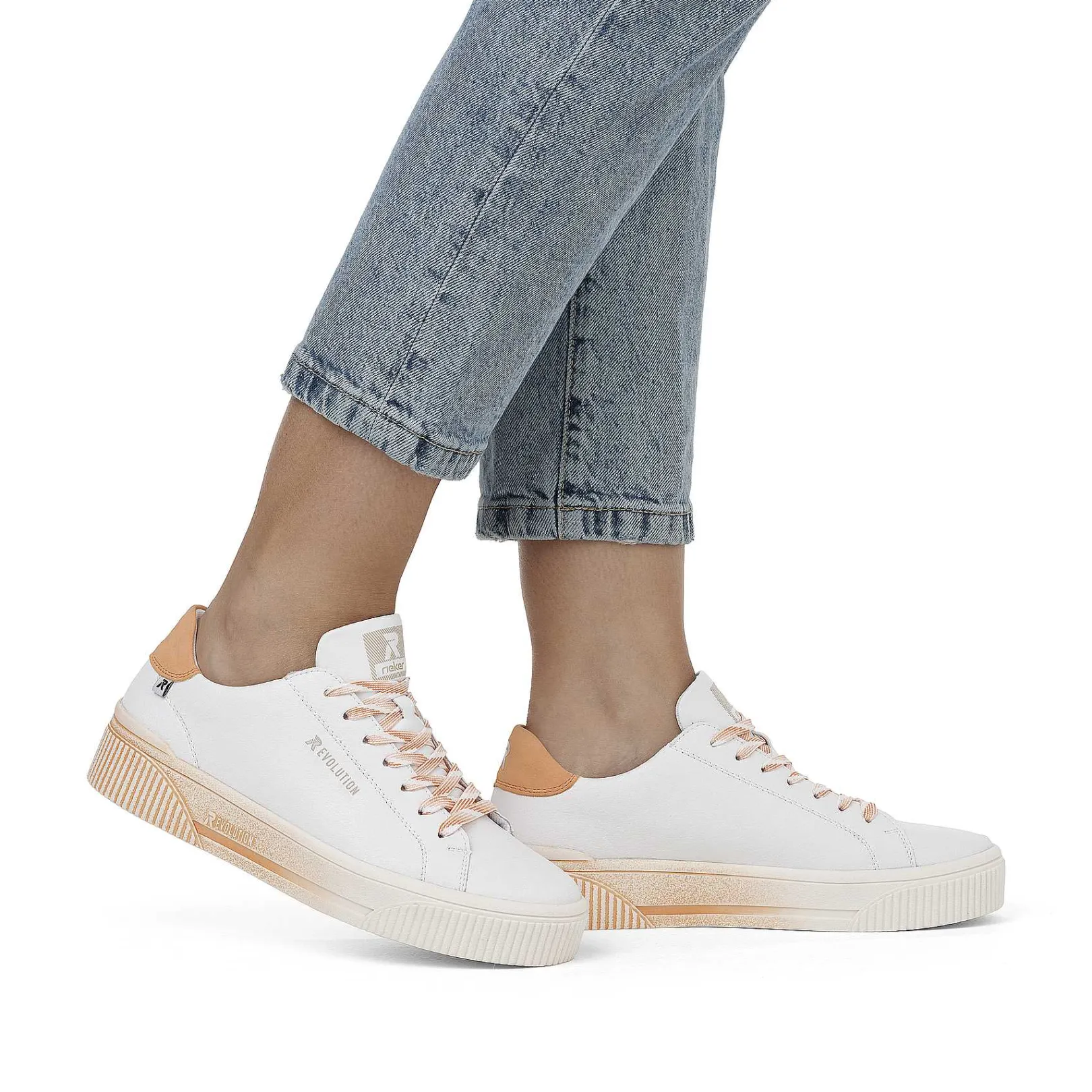 Best Women'S Sneaker Low Crystal-White Apricot Ladies Colorful Styles
