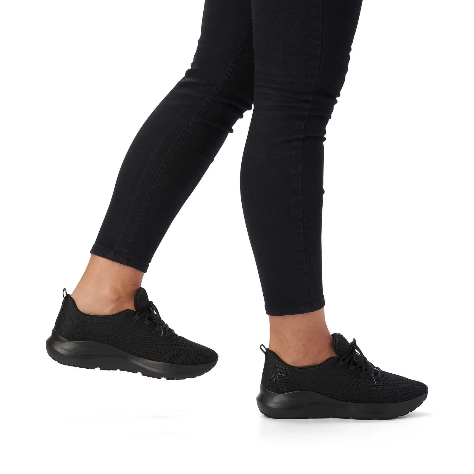 Clearance Women'S Sneaker Low Deep Black Ladies Sneakers